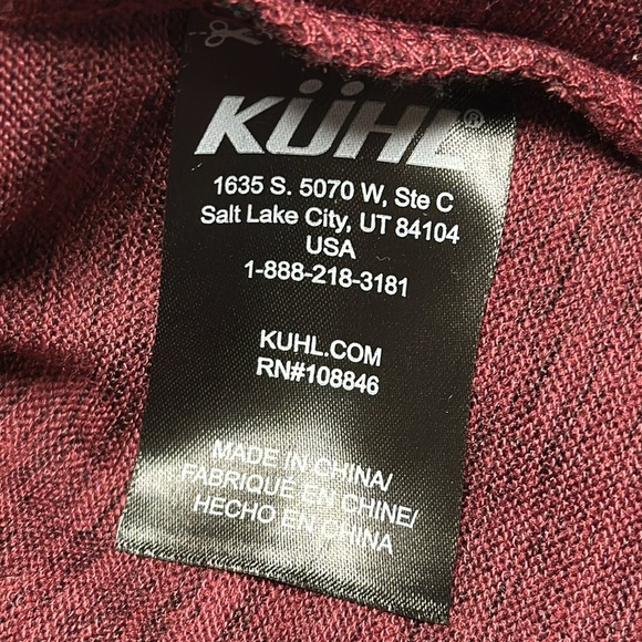 Kühl Lea Cowl Neck Long Sleeve Dress Thumbholes Heathered Plum,  Medium - Picture 4 of 8